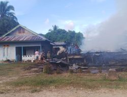 Kebakaran Mengerikan di Krayan Nunukan, Rumah Kepala Adat Besar Ludes Terbakar